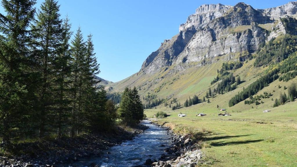 Hiking in Switzerland on Via Alpina trail Hiking in Switzerland on Via Alpina trail